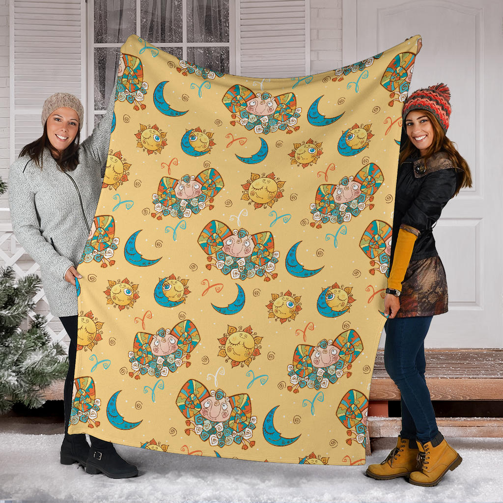 Aries Zodiac Pattern Print Design 03 Premium Blanket