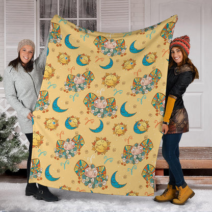Aries Zodiac Pattern Print Design 03 Premium Blanket