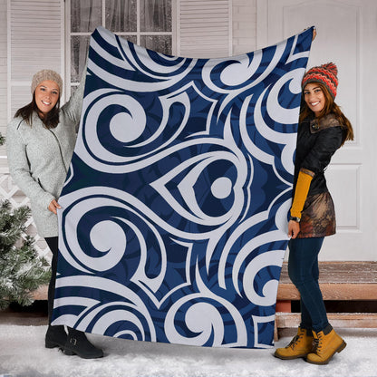 Maori Pattern Print Design 01 Premium Blanket