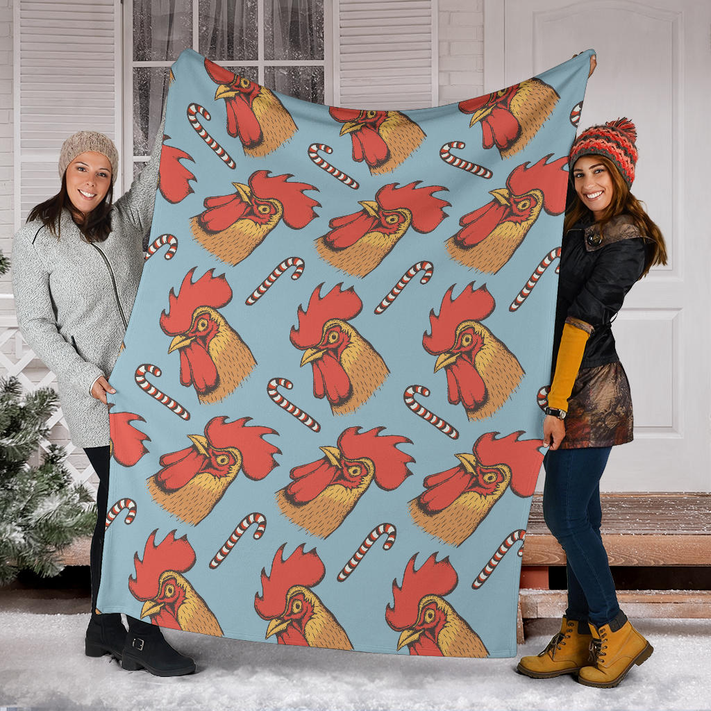 Rooster Pattern Print Design A05 Premium Blanket