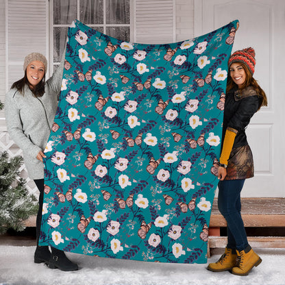 Butterfly Pattern Print Design 012 Premium Blanket