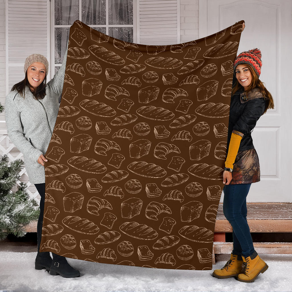 Bread Pattern Print Design 02 Premium Blanket