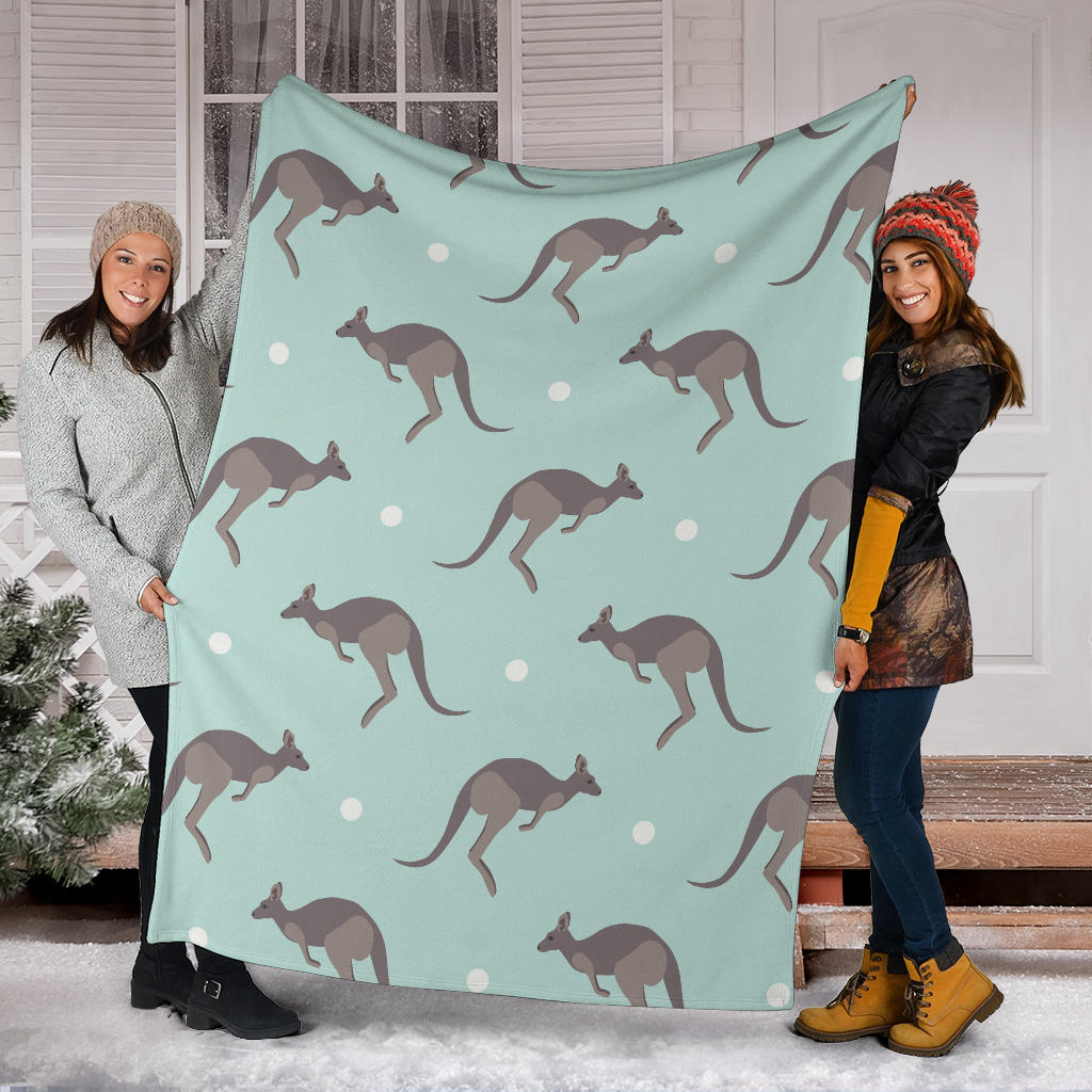 Kangaroos Pattern Print Design 04 Premium Blanket