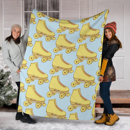 Roller skate Pattern Print Design A03 Premium Blanket