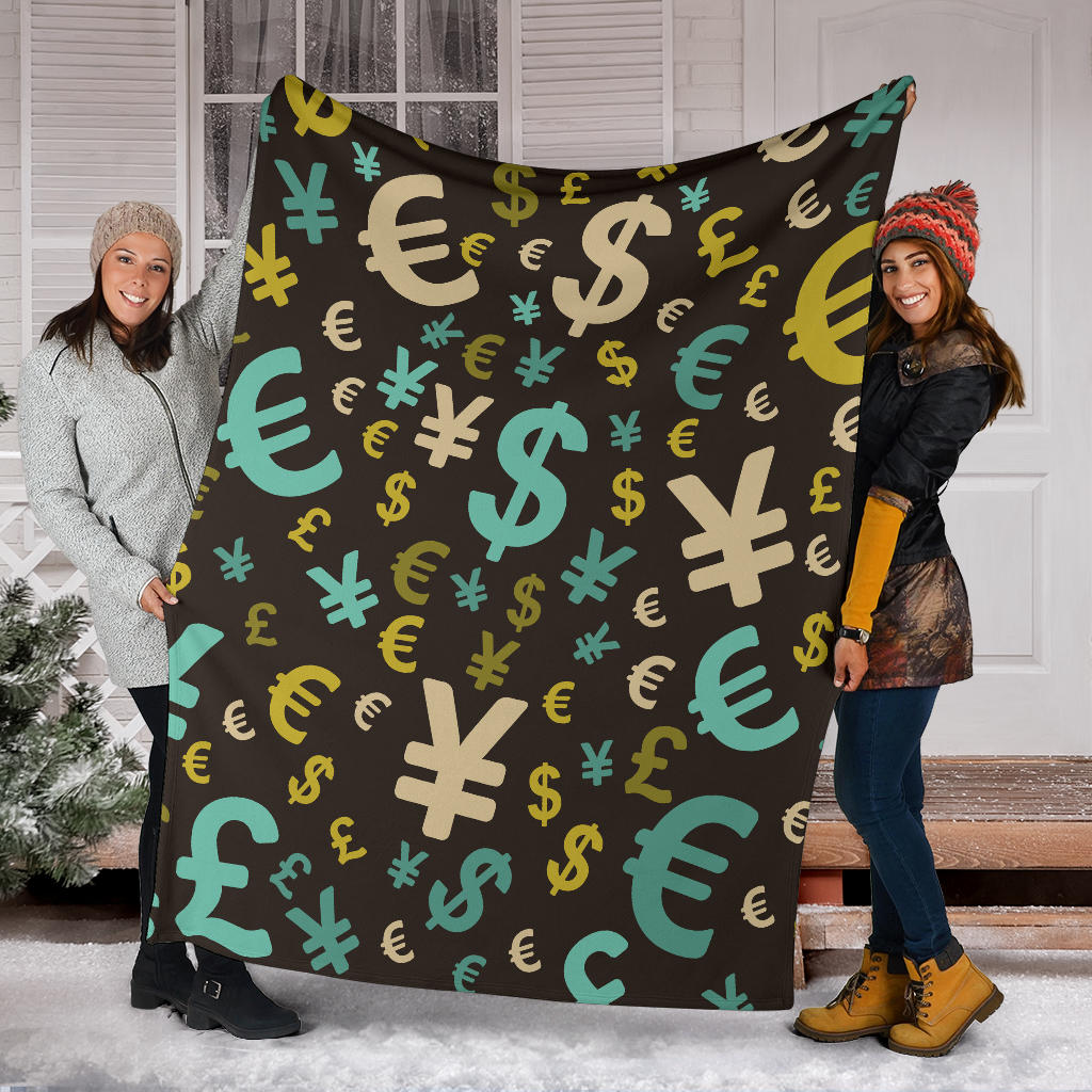 Money Pattern Print Design 01 Premium Blanket