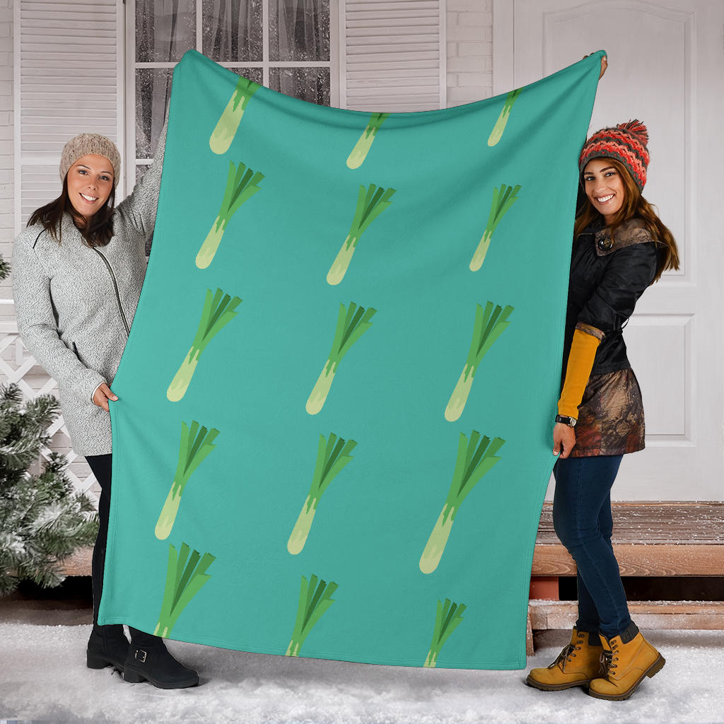Leek Pattern Print Design 01 Premium Blanket