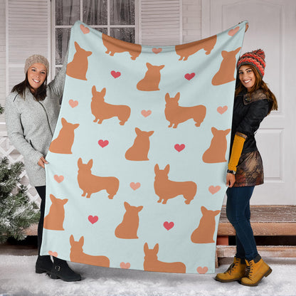 Pembroke Welsh Corgis Pattern Print Design A01 Premium Blanket