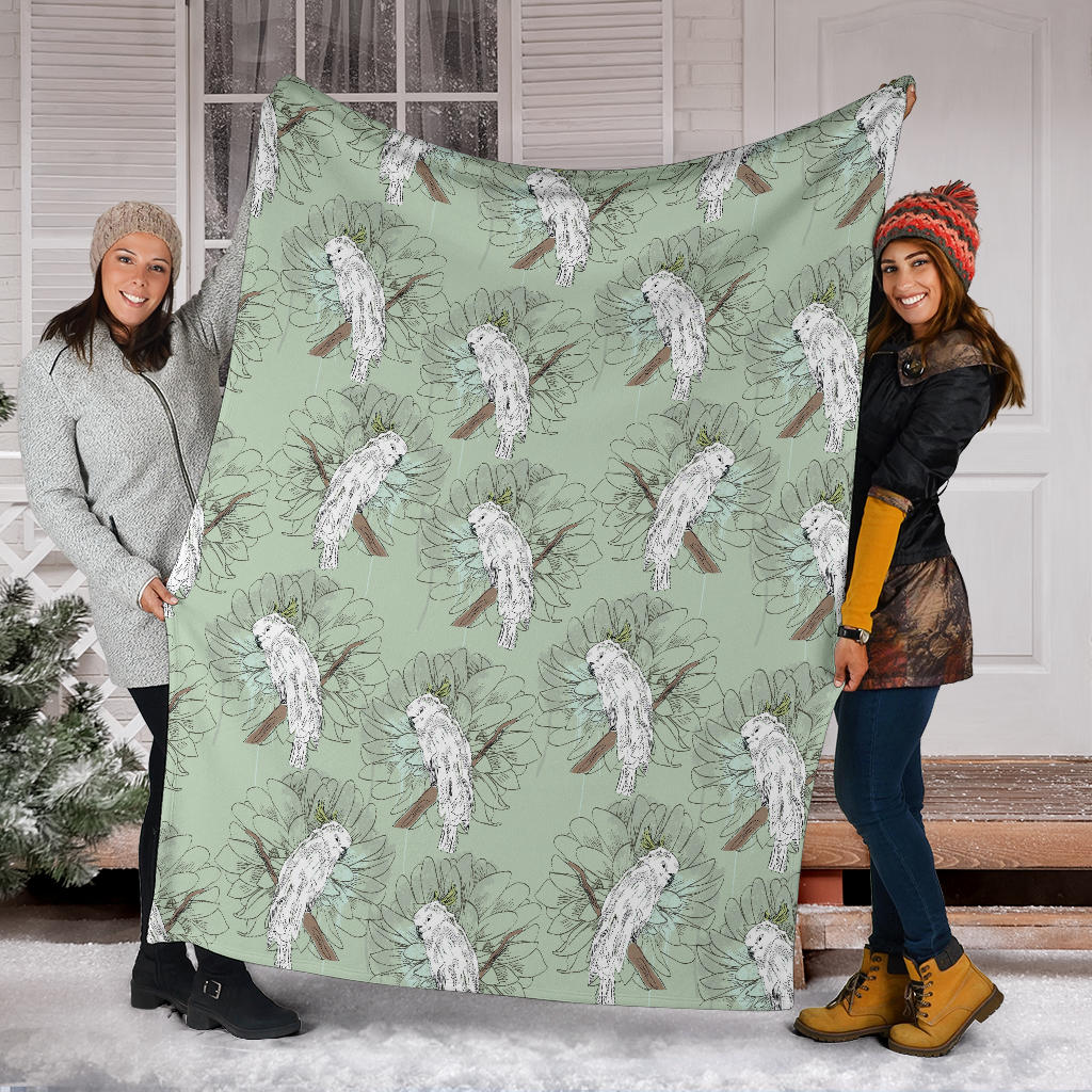 Cockatiel Pattern Print Design 01 Premium Blanket