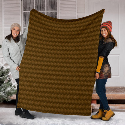 Cable Knit Pattern Print Design 02 Premium Blanket