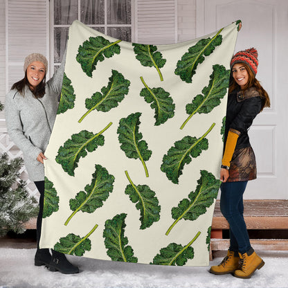 Kale Pattern Print Design 03 Premium Blanket