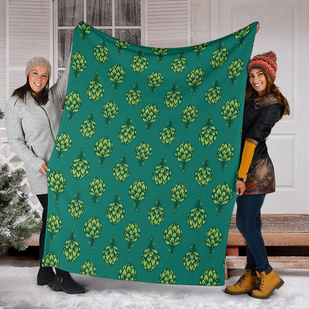 Artichoke Pattern Print Design 04 Premium Blanket