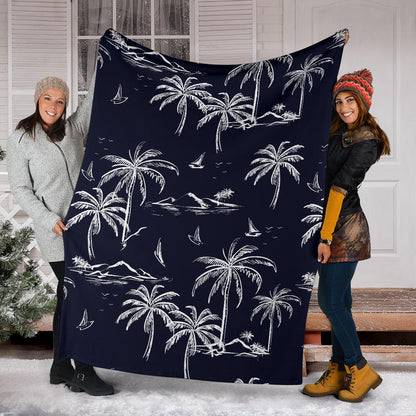 Pacific island Pattern Print Design A02 Premium Blanket