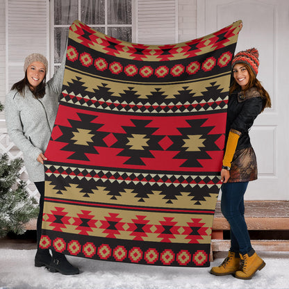 Navajo Pattern Print Design A04 Premium Blanket