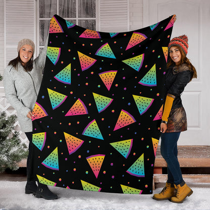 Rainbow Watermelon Pattern Print Design A04 Premium Blanket