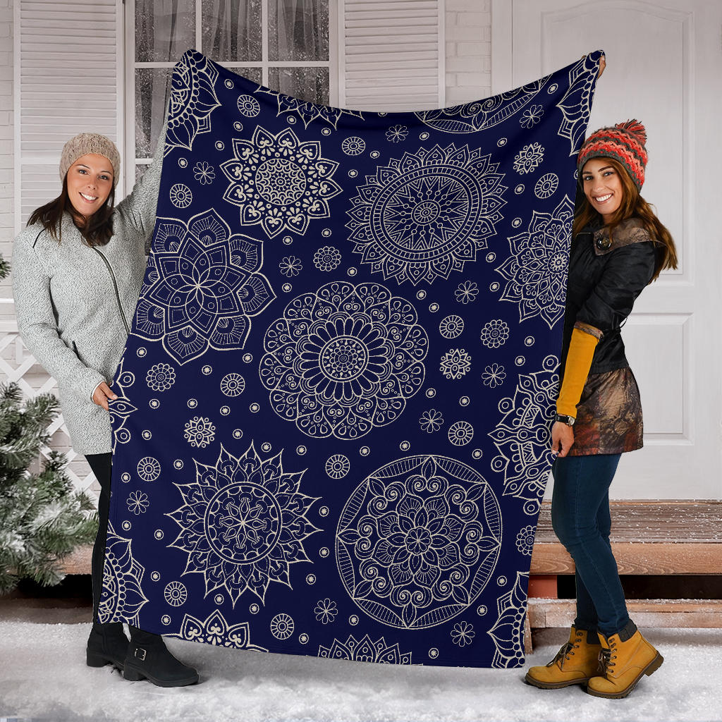 Mandala Pattern Print Design 02 Premium Blanket