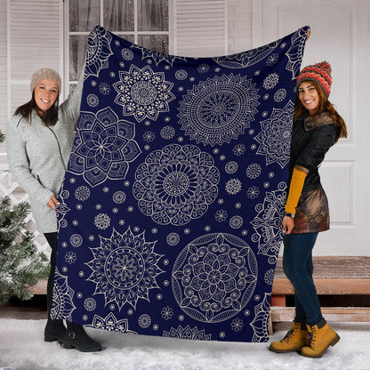 Mandala Pattern Print Design 02 Premium Blanket