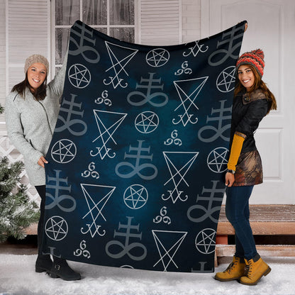Pentagram Pattern Print Design A03 Premium Blanket