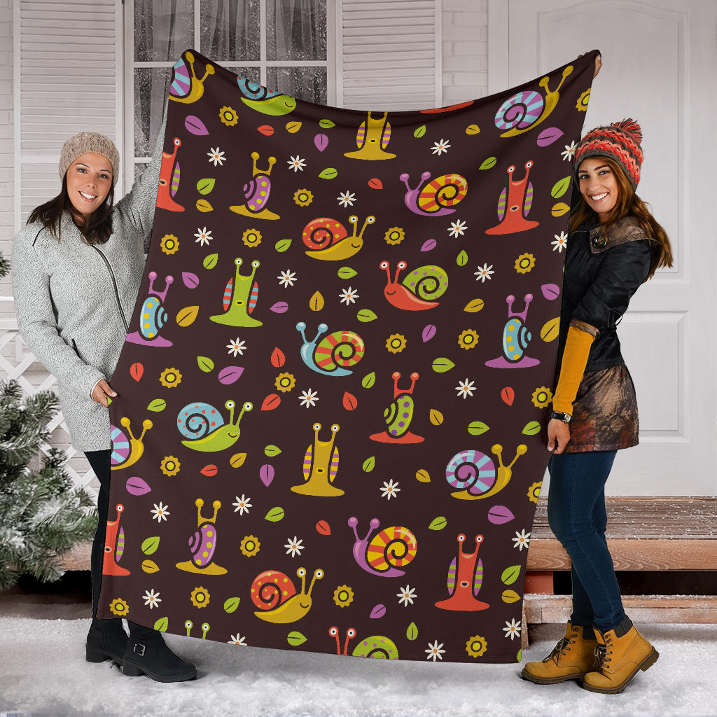 Snail Pattern Print Design 01 Premium Blanket