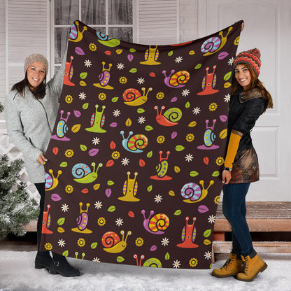 Snail Pattern Print Design 01 Premium Blanket