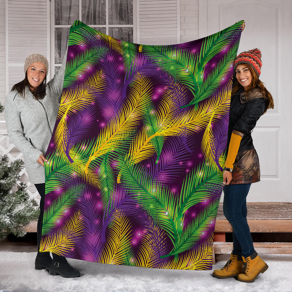 Mardi Gras Pattern Print Design 09 Premium Blanket