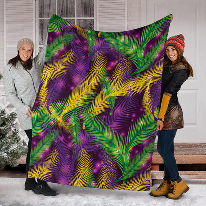 Mardi Gras Pattern Print Design 09 Premium Blanket