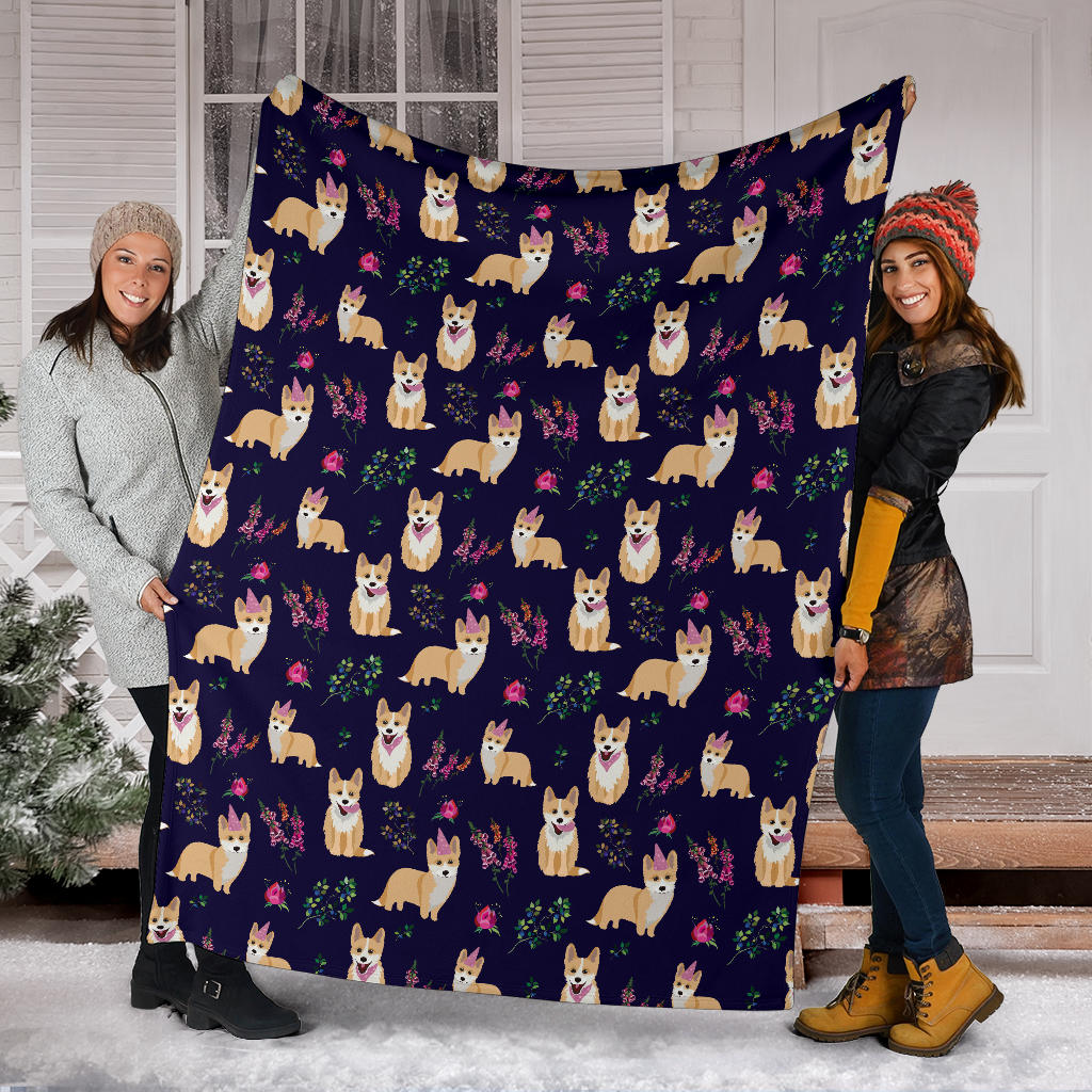 Pembroke Welsh Corgis Pattern Print Design A06 Premium Blanket