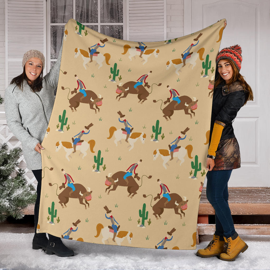 Rodeo Pattern Print Design A02 Premium Blanket