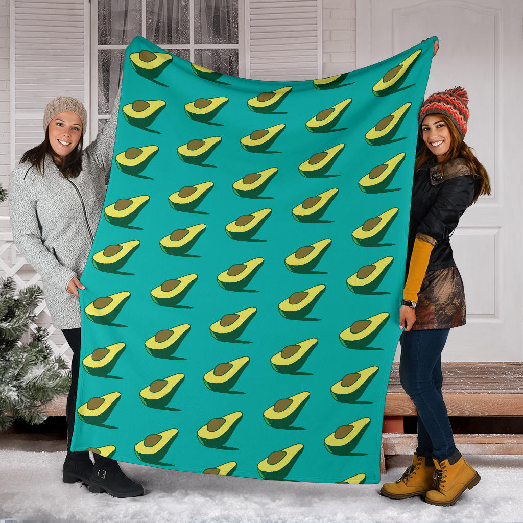 Avocado Pattern Print Design 03 Premium Blanket