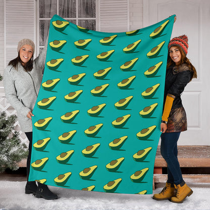 Avocado Pattern Print Design 03 Premium Blanket