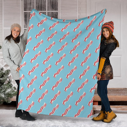 Bacon Pattern Print Design 03 Premium Blanket