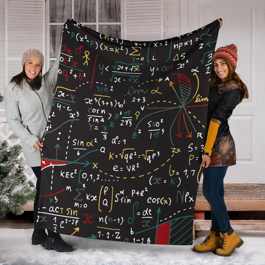 Math Pattern Print Design 04 Premium Blanket