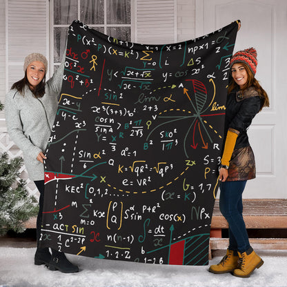 Math Pattern Print Design 04 Premium Blanket