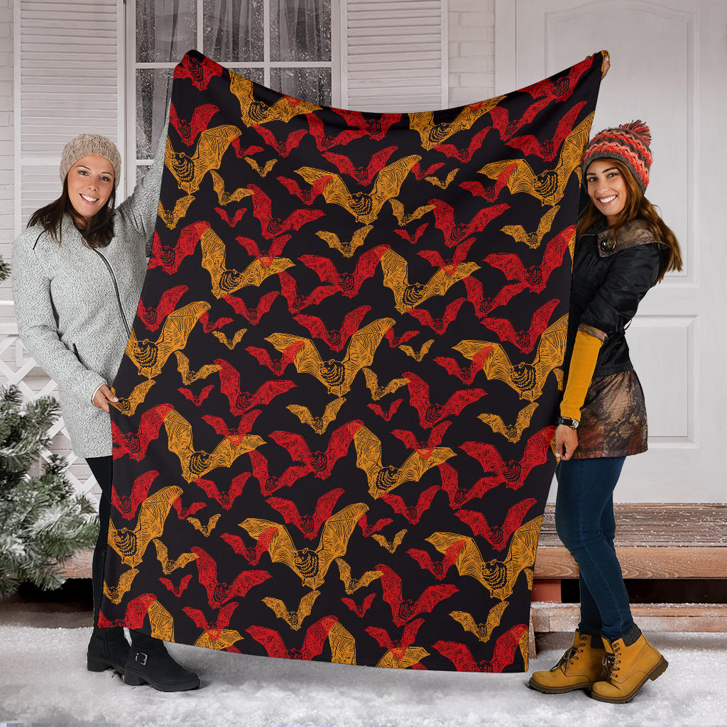 Bat Pattern Print Design 01 Premium Blanket