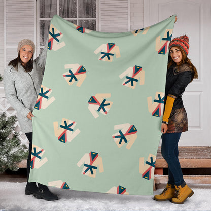 Karate Pattern Print Design 02 Premium Blanket
