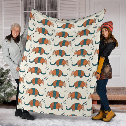 Armadillo Pattern Print Design 01 Premium Blanket