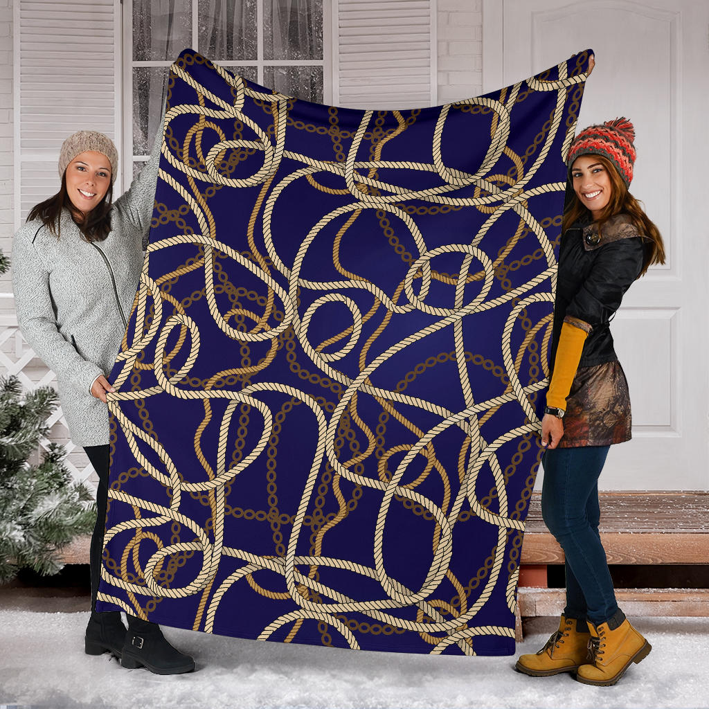 Rope Pattern Print Design A01 Premium Blanket