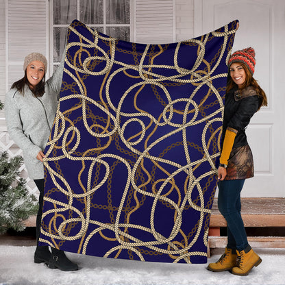 Rope Pattern Print Design A01 Premium Blanket