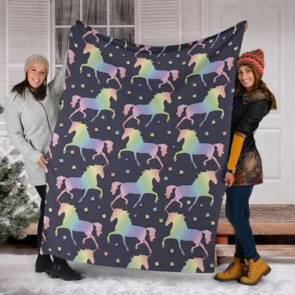 Rainbow Pattern Print Design A05 Premium Blanket