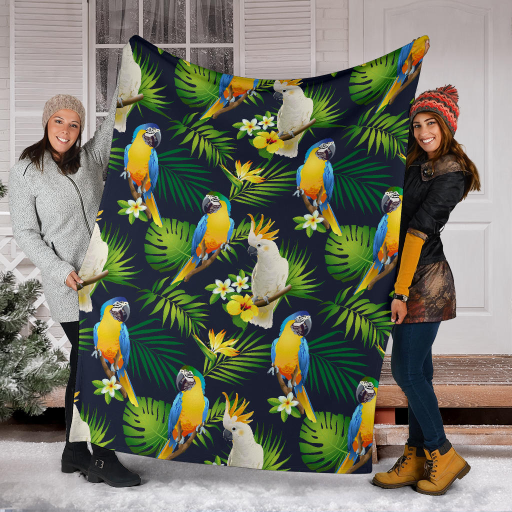 Parrot Pattern Print Design A03 Premium Blanket