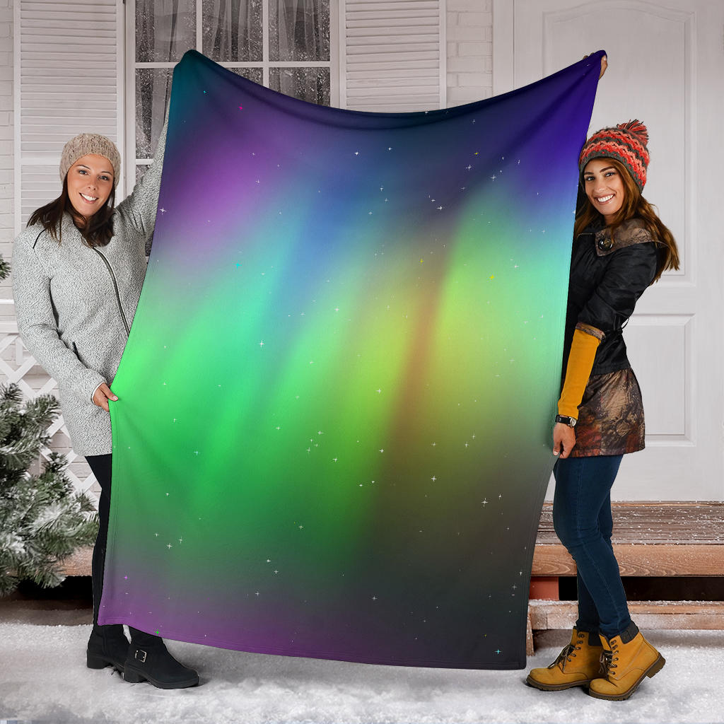 Aurora Borealis Pattern Print Design 03 Premium Blanket