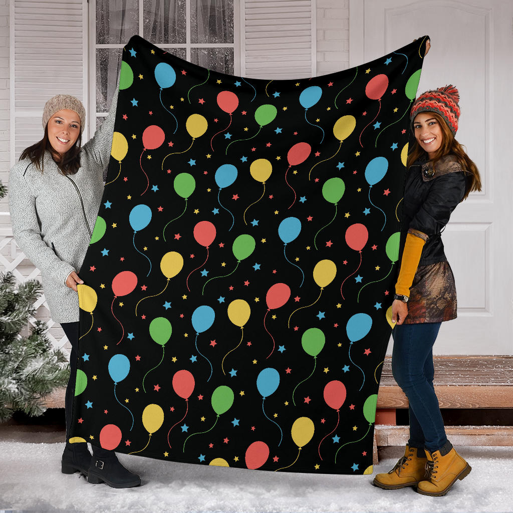 Ballon Colorful Pattern Print Design 04 Premium Blanket