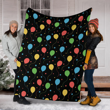Ballon Colorful Pattern Print Design 04 Premium Blanket