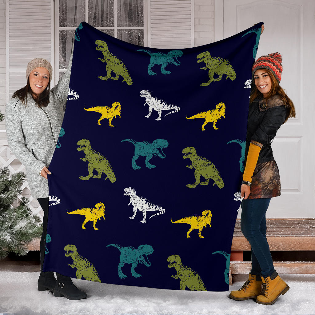 T Rex Pattern Print Design A07 Premium Blanket