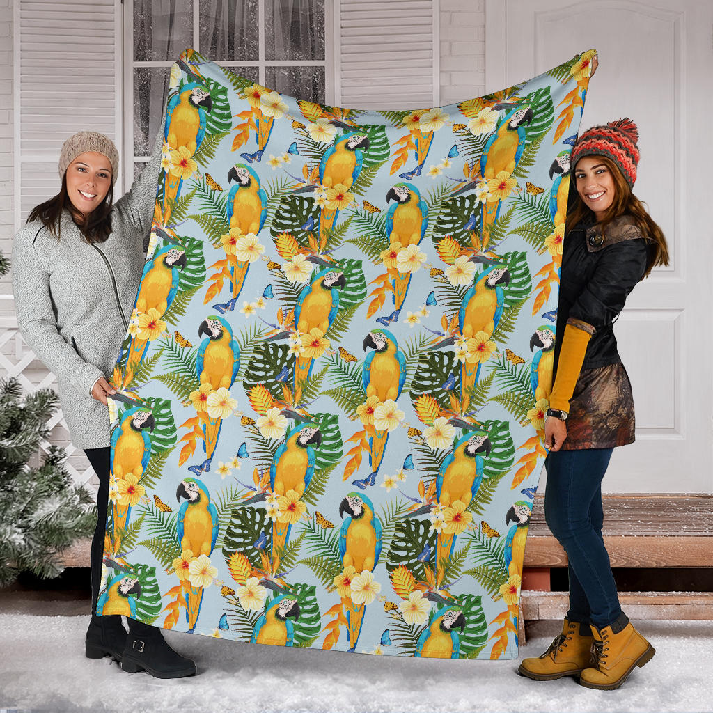 Parrot Pattern Print Design A04 Premium Blanket