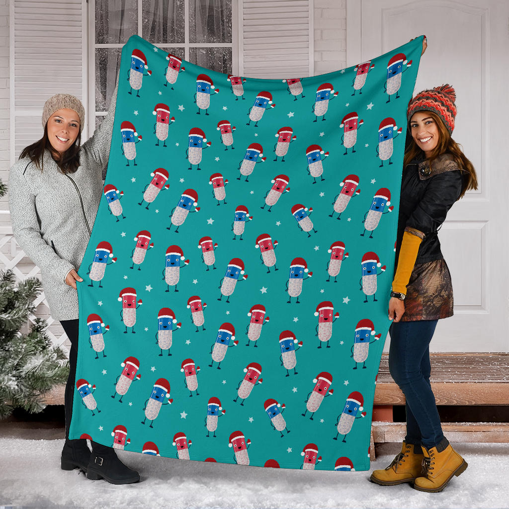 Pill Pattern Print Design A03 Premium Blanket