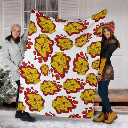 Nachos Pattern Print Design A03 Premium Blanket