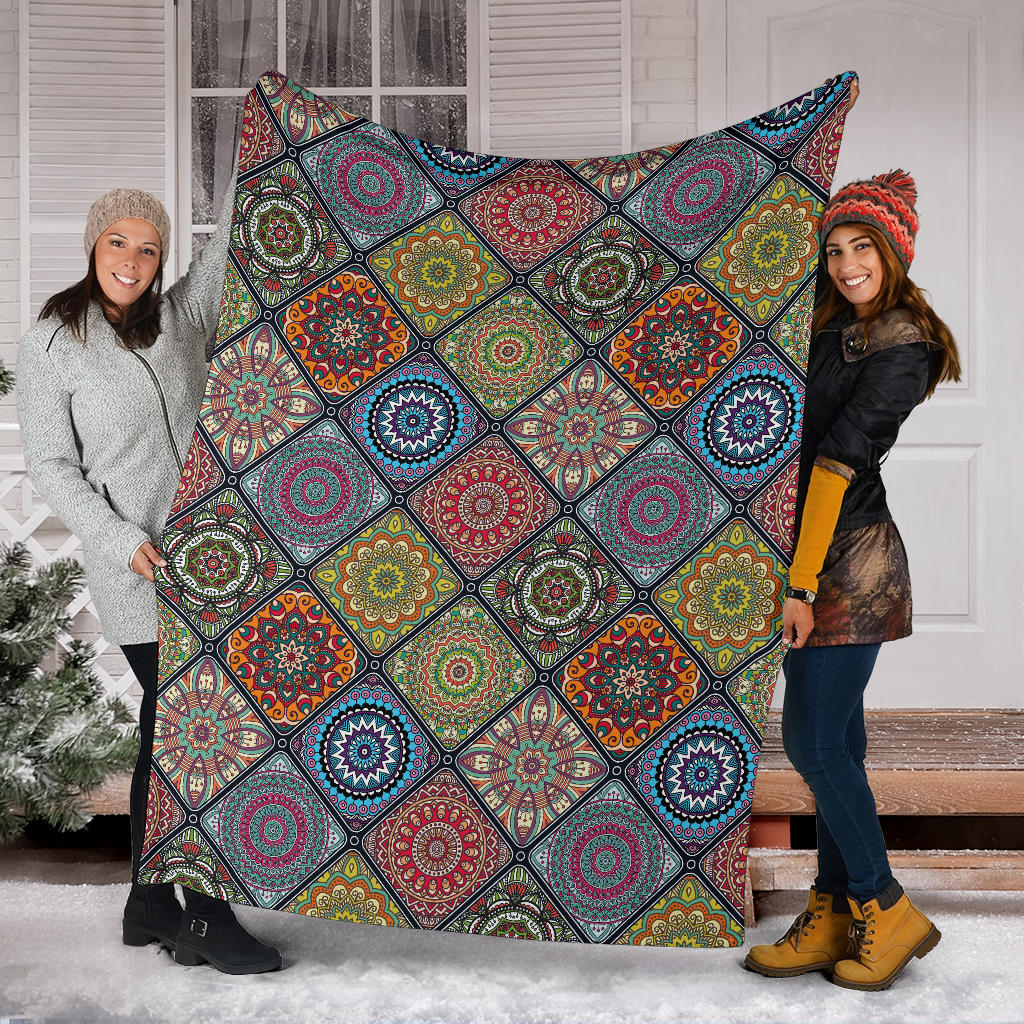 Bohemian Pattern Print Design 05 Premium Blanket