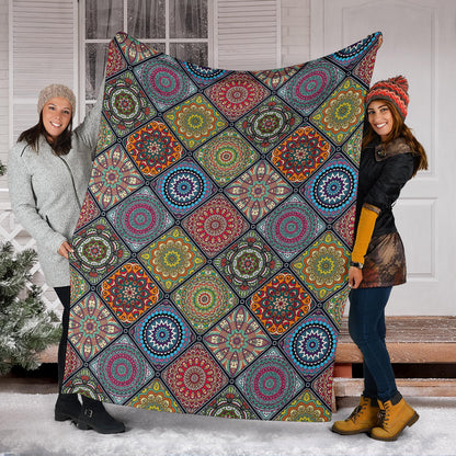 Bohemian Pattern Print Design 05 Premium Blanket