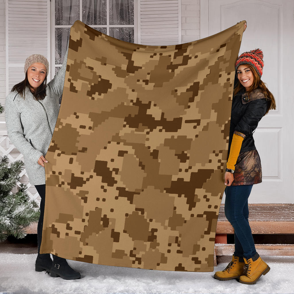 ACU Desert Digital Pattern Print Design 01 Premium Blanket