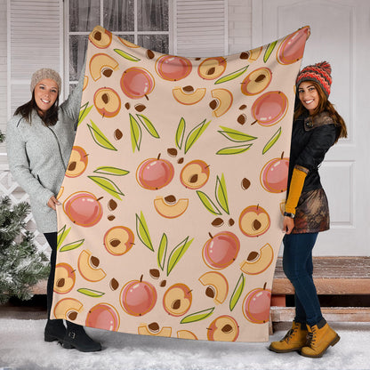 Peach Pattern Print Design A01 Premium Blanket